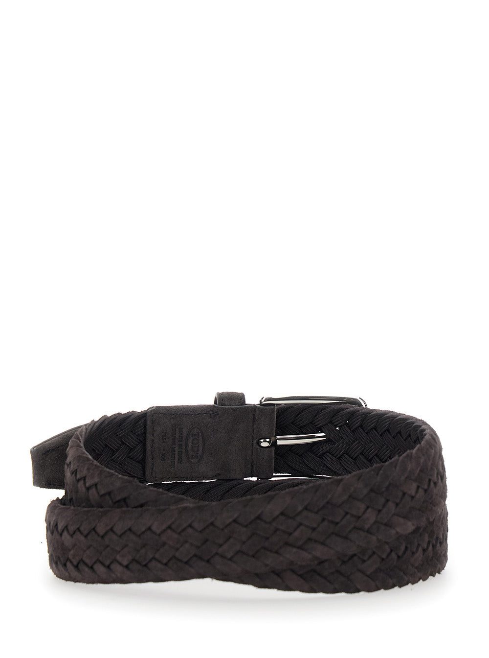 Tod's Men Suede Belt With Buckle And Metal Details Brown Men