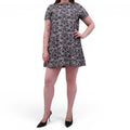 ALAÏA BLACK AND WHITE FLORAL PATTERNED DRESS - SIZE 42