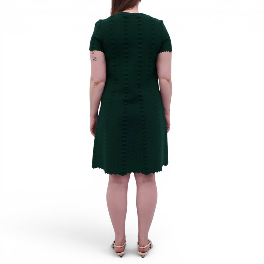 ALAÏA GREEN A-LINE DRESS - SIZE 40