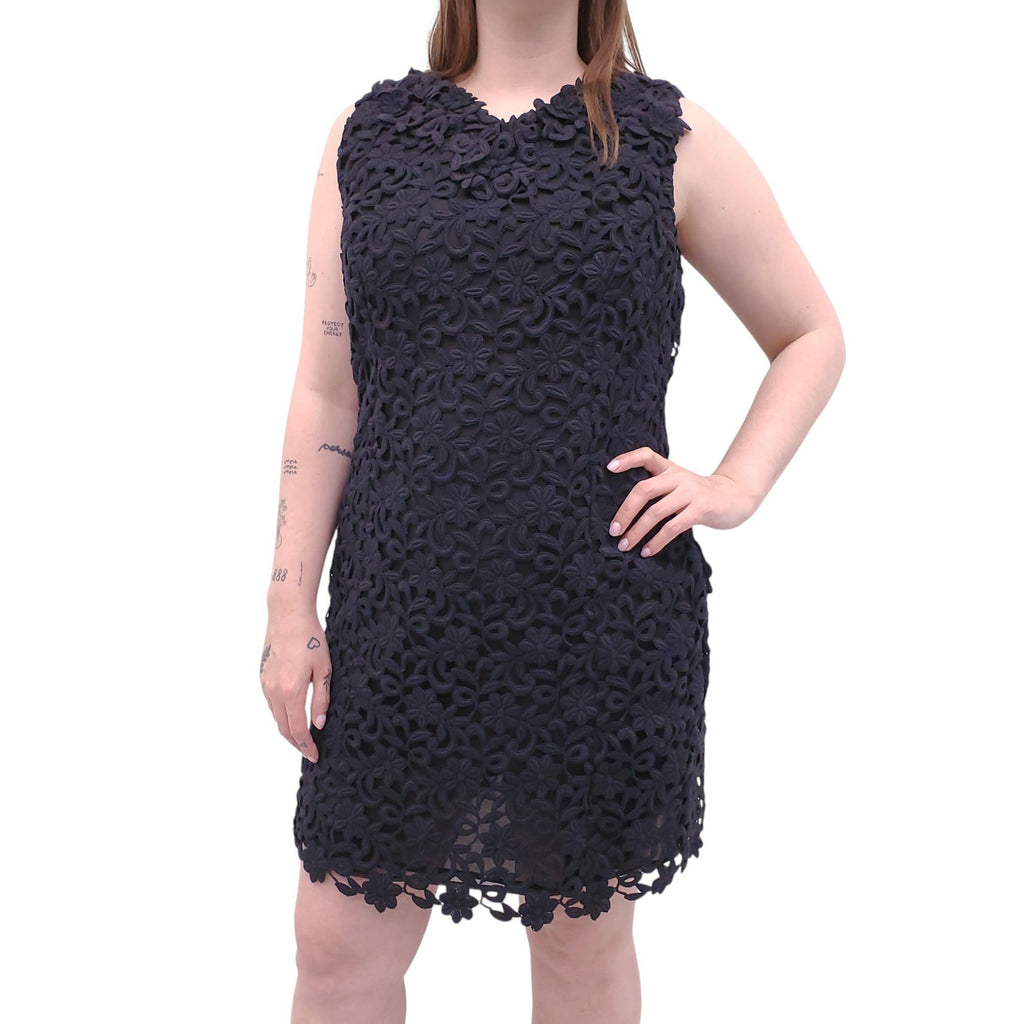 ANTONIO BERARDI FLORAL EYELET DRESS - SIZE 10