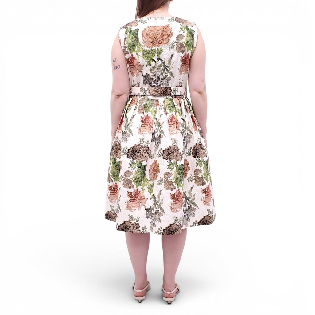 ANDREW GN FLORAL DRESS WITH BELT - SIZE 44