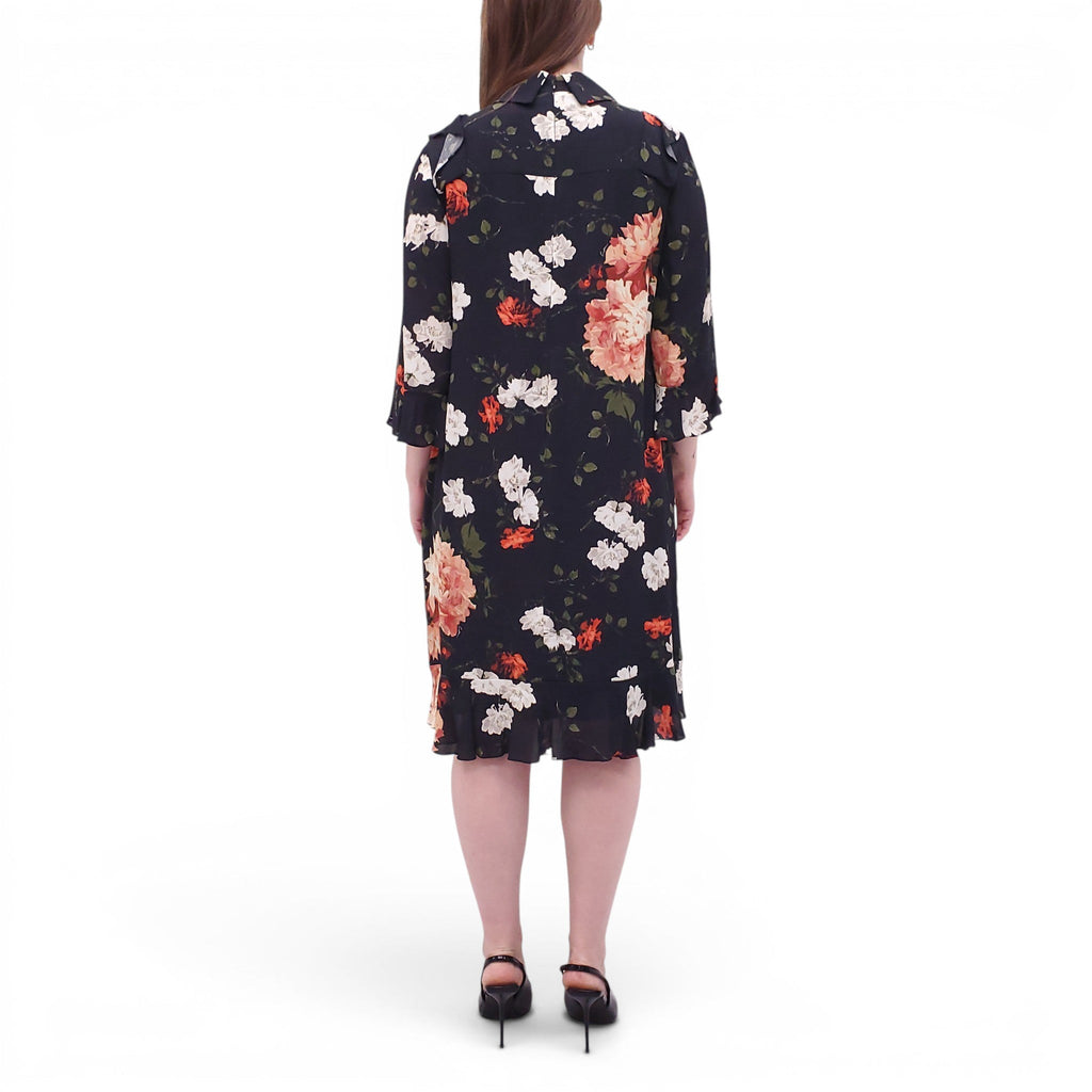 ERDEM FLORAL SILK DRESS - SIZE 10