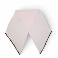 CHANEL CREAM SILK SCARF WITH BLACK TWEED HEM DETAIL