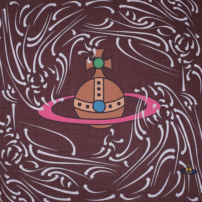 VIVIENNE WESTWOOD ARROW PRINT LOGO SCARF