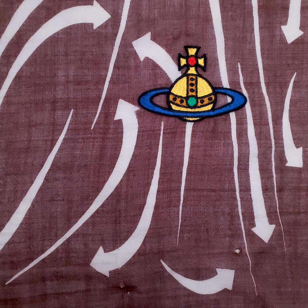 VIVIENNE WESTWOOD ARROW PRINT LOGO SCARF