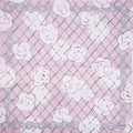 CHANEL PINK SHEER CAMÉLIA LOGO SCARF