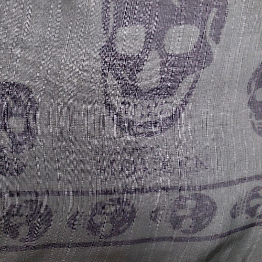 ALEXANDER MCQUEEN DARK GREEN SKULL PATTERNED SCARF