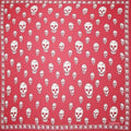 ALEXANDER MCQUEEN RED SKULL PATTERNED SCARF