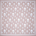 ALEXANDER MCQUEEN TAUPE SKULL PATTERNED SCARF