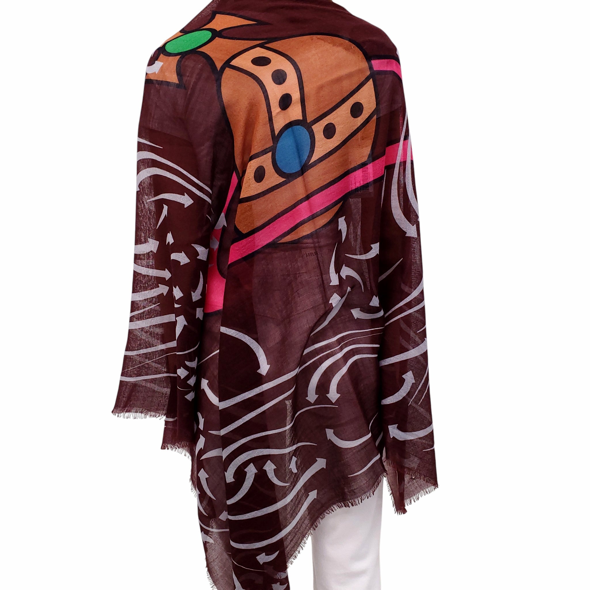 VIVIENNE WESTWOOD ARROW PRINT LOGO SCARF