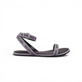 BALENCIAGA SILVER GLITTER ROUND SANDALS - SIZE 39