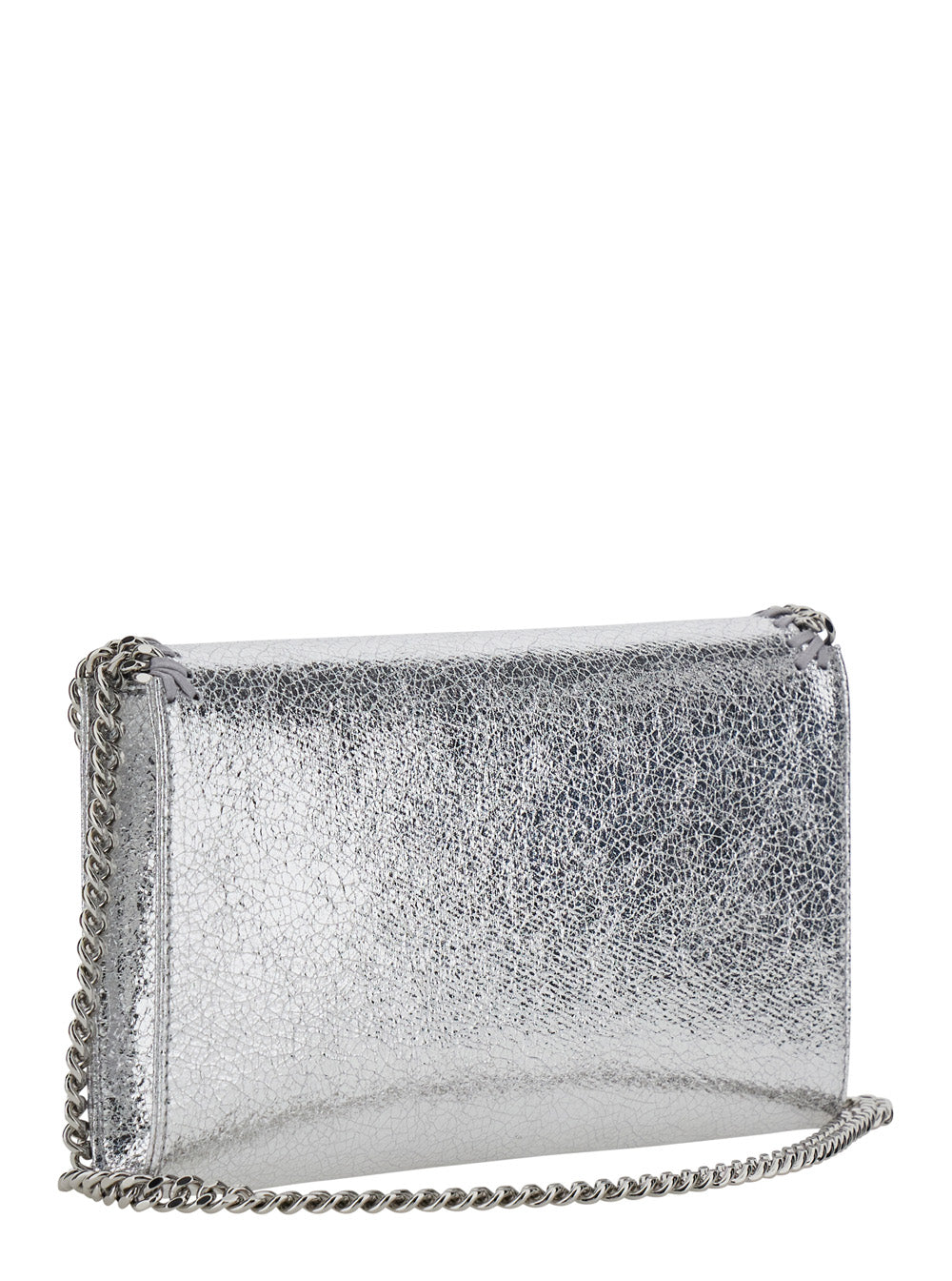 Stella Mccartney Women Falabella Wallet W/ Chain Bag With Chain In Metallic Synthetic Fabric For Women