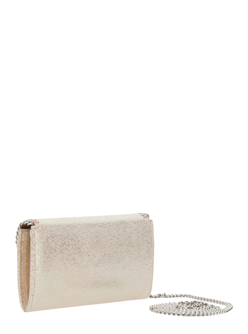 Stella Mccartney Women Falabella Wallet With Eco Shiny Chain In Pink Polyester For Women