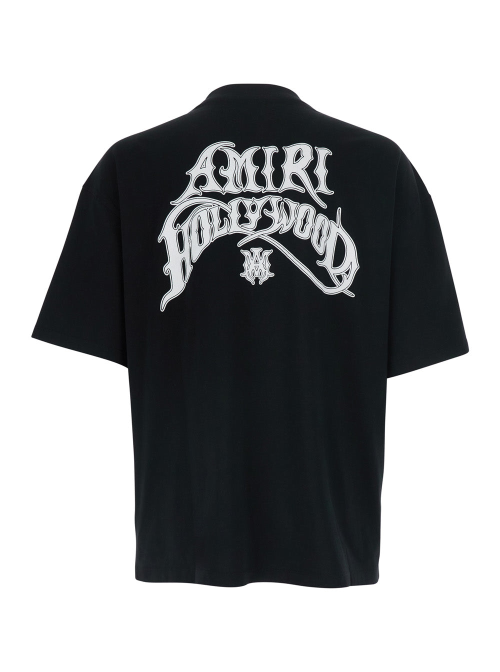 Amiri Men Black T-Shirt With Round Neck And Logo On The Front In Cotton For Men