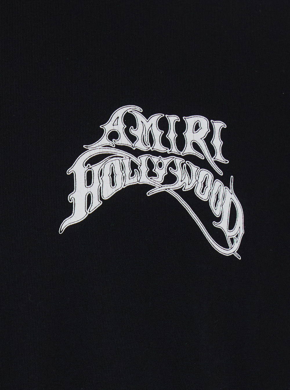 Amiri Men Black T-Shirt With Round Neck And Logo On The Front In Cotton For Men
