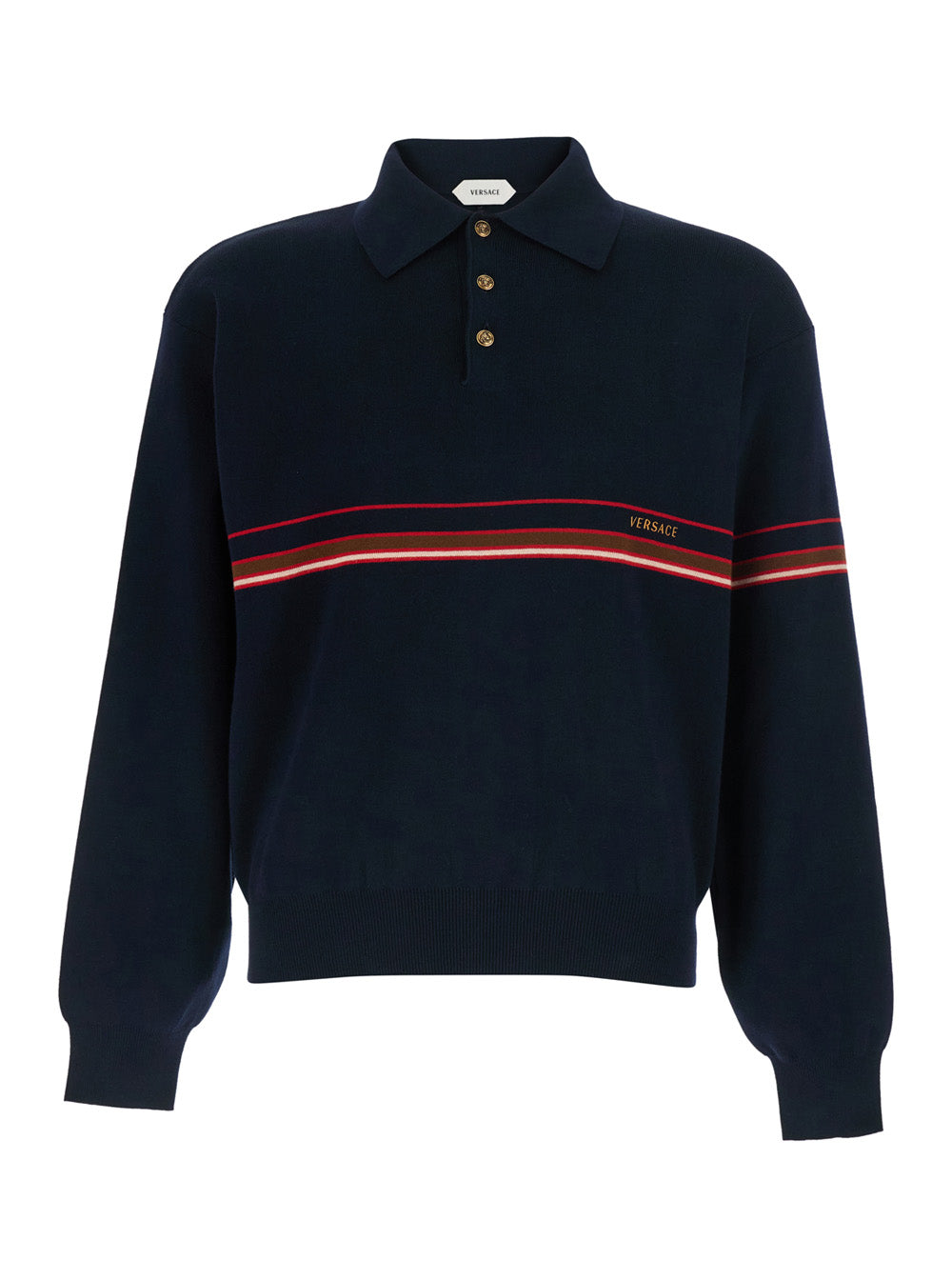 Versace Men Collo Polo In Cotone