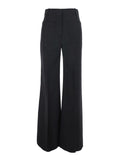 Victoria Beckham Women Alina Trouser Gray Wool Pants For Women