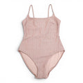 ZIMMERMANN TAUPE METALLIC 'SEPARATES TEXTURE SCOOP' ONE-PIECE SWIMSUIT - SIZE 2 (US 8)