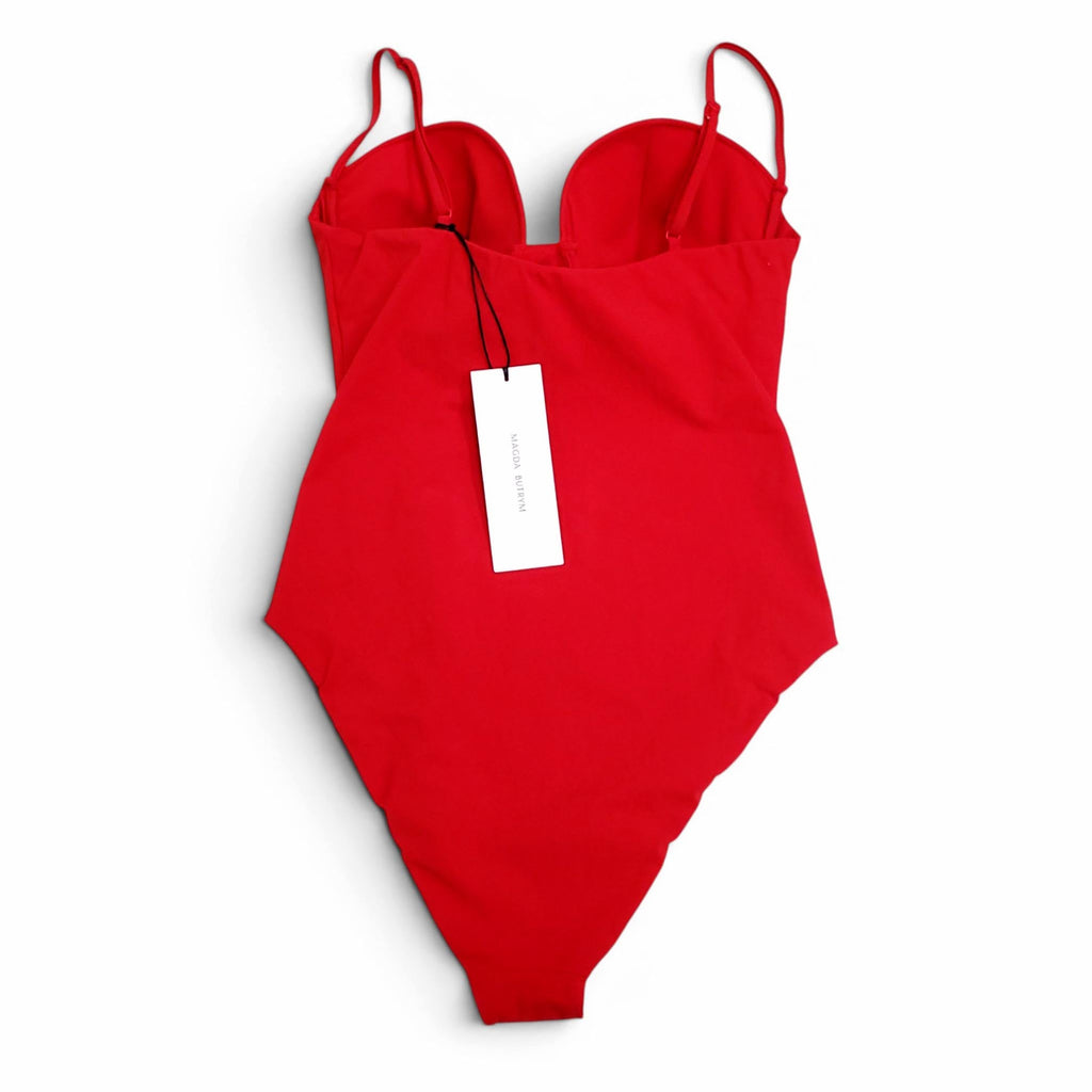 MAGDA BUTRYM RED ONE-PIECE SWIMSUIT - SIZE 40