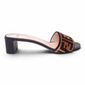 FENDI MONOGRAM LOGO MULES - SIZE 41
