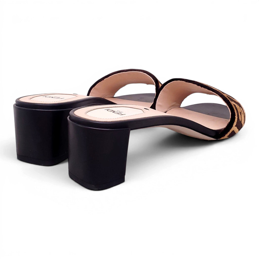 FENDI MONOGRAM LOGO MULES - SIZE 41