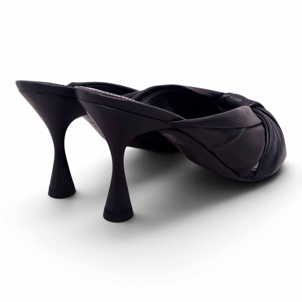 BALENCIAGA BLACK DRAPY SANDAL HEELS - SIZE 40