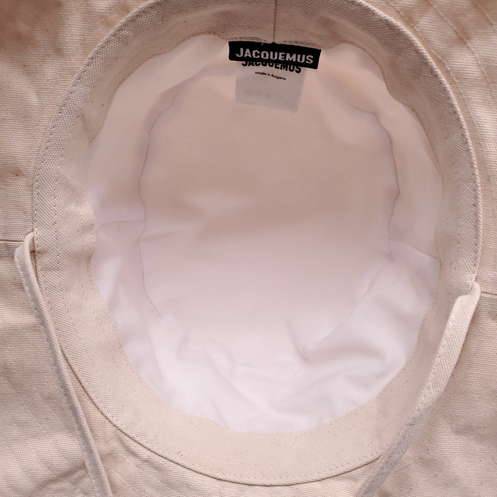 JACQUEMUS CREAM BUCKET HAT- SIZE 60