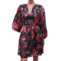 CAROLINA HERRERA ROSE PATTERNED MINI DRESS - SIZE 8