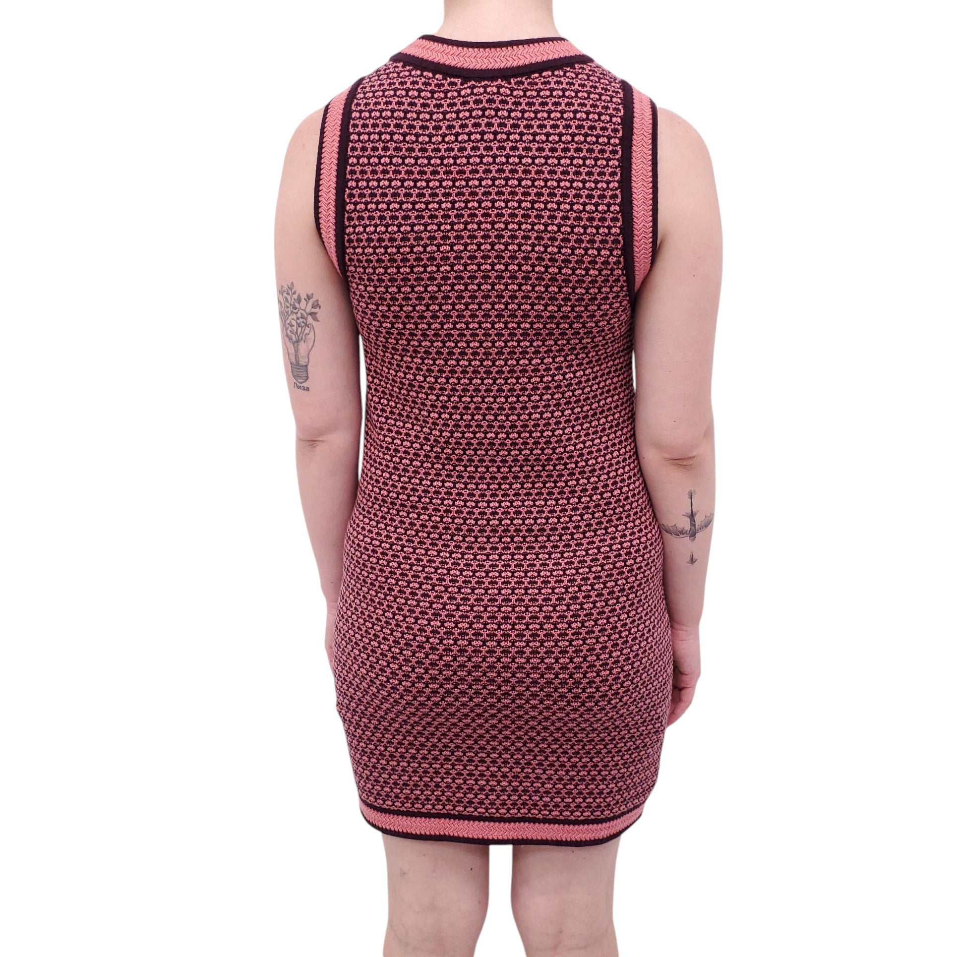 CHANEL 2023 MINI DRESS WITH CC LOGO BUTTONS - SIZE 34