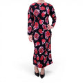 MARNI BLACK AND RED ROSE PRINT DRESS - SIZE 42