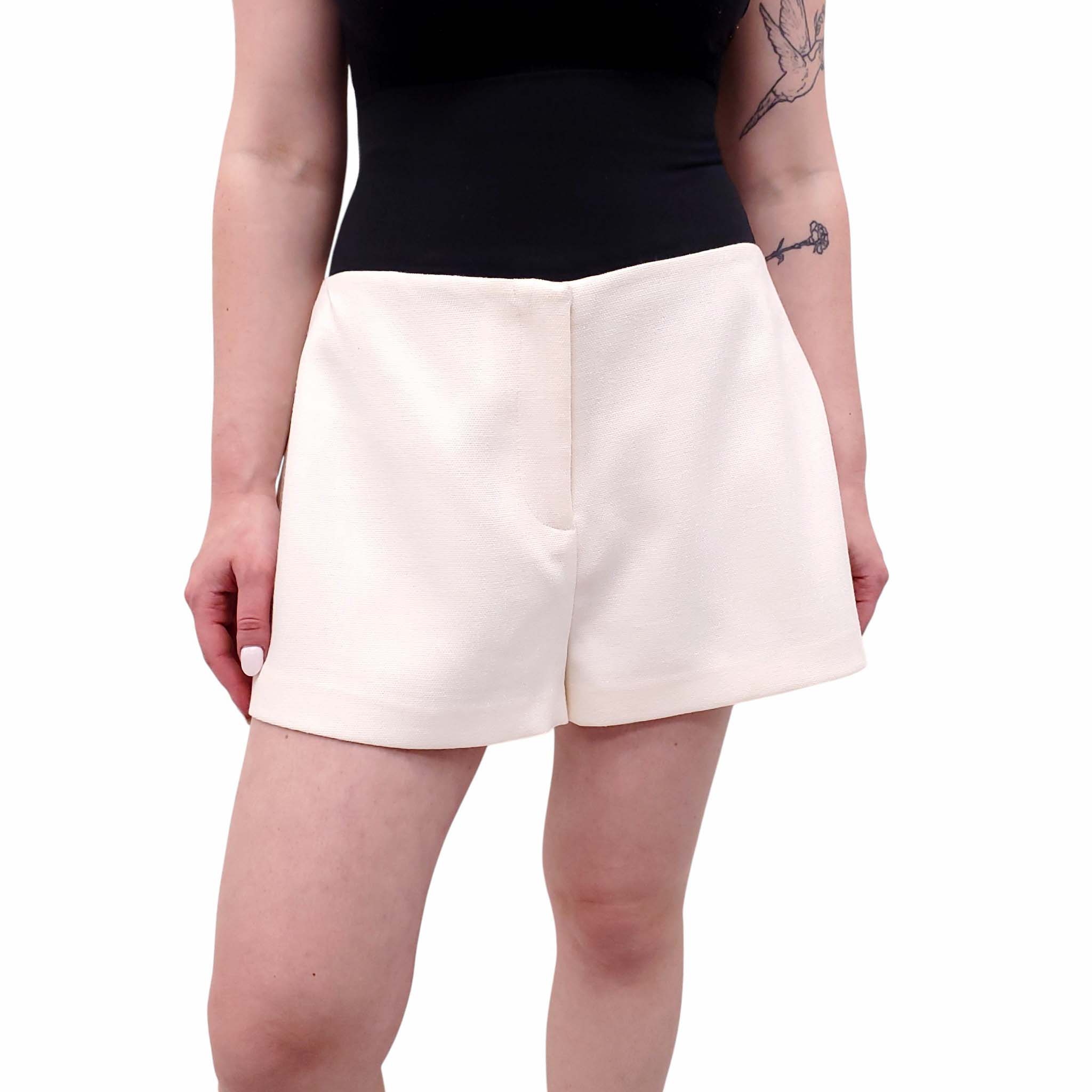 REFORMATION CREAM SHORTS - SIZE 10