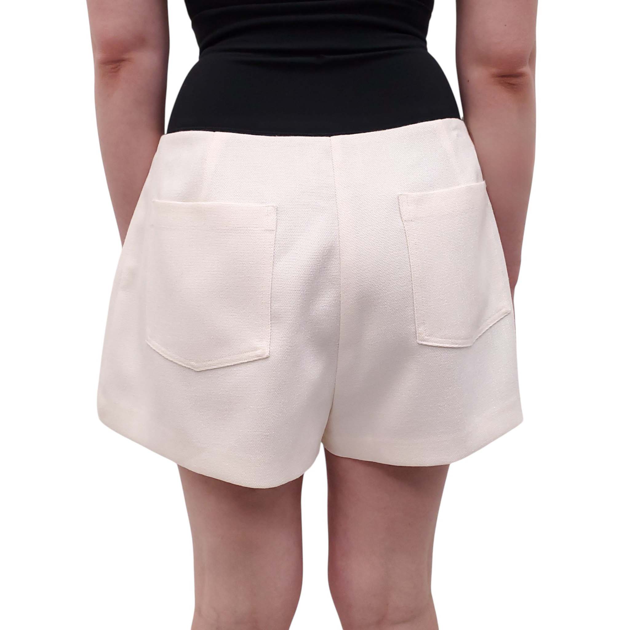 REFORMATION CREAM SHORTS - SIZE 10