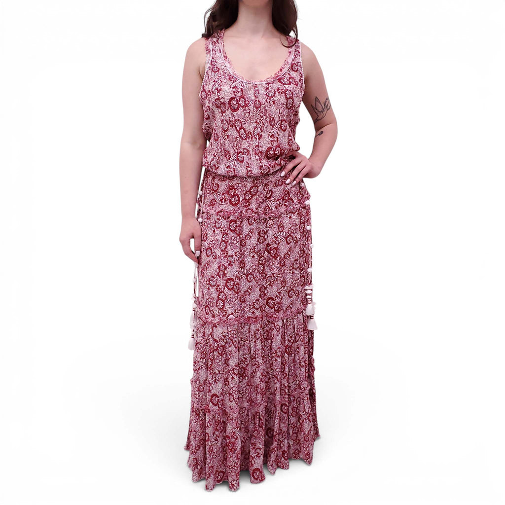 POUPETTE ST BARTH PATTERNED MAXI DRESS - SIZE L
