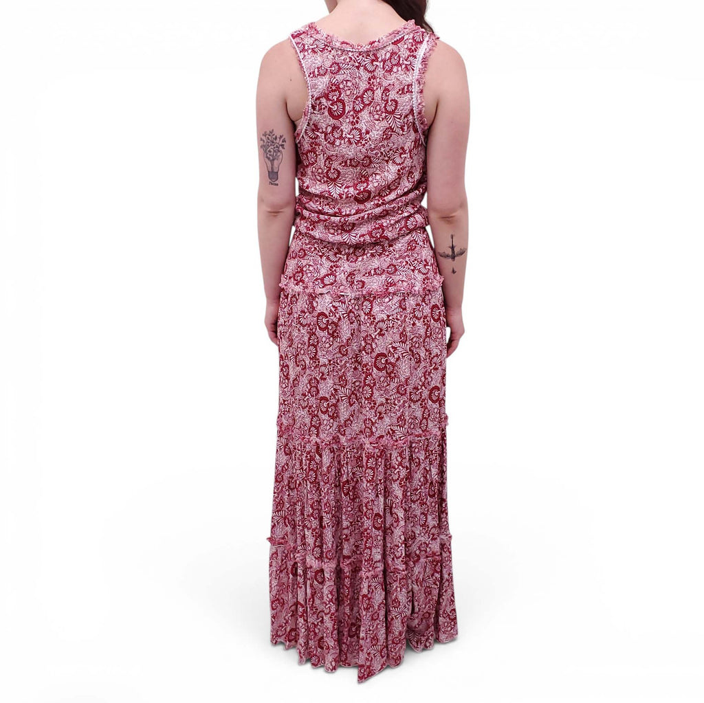 POUPETTE ST BARTH PATTERNED MAXI DRESS - SIZE L