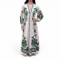 FARM RIO GREEN PATTERNED MAXI DRESS - SIZE M