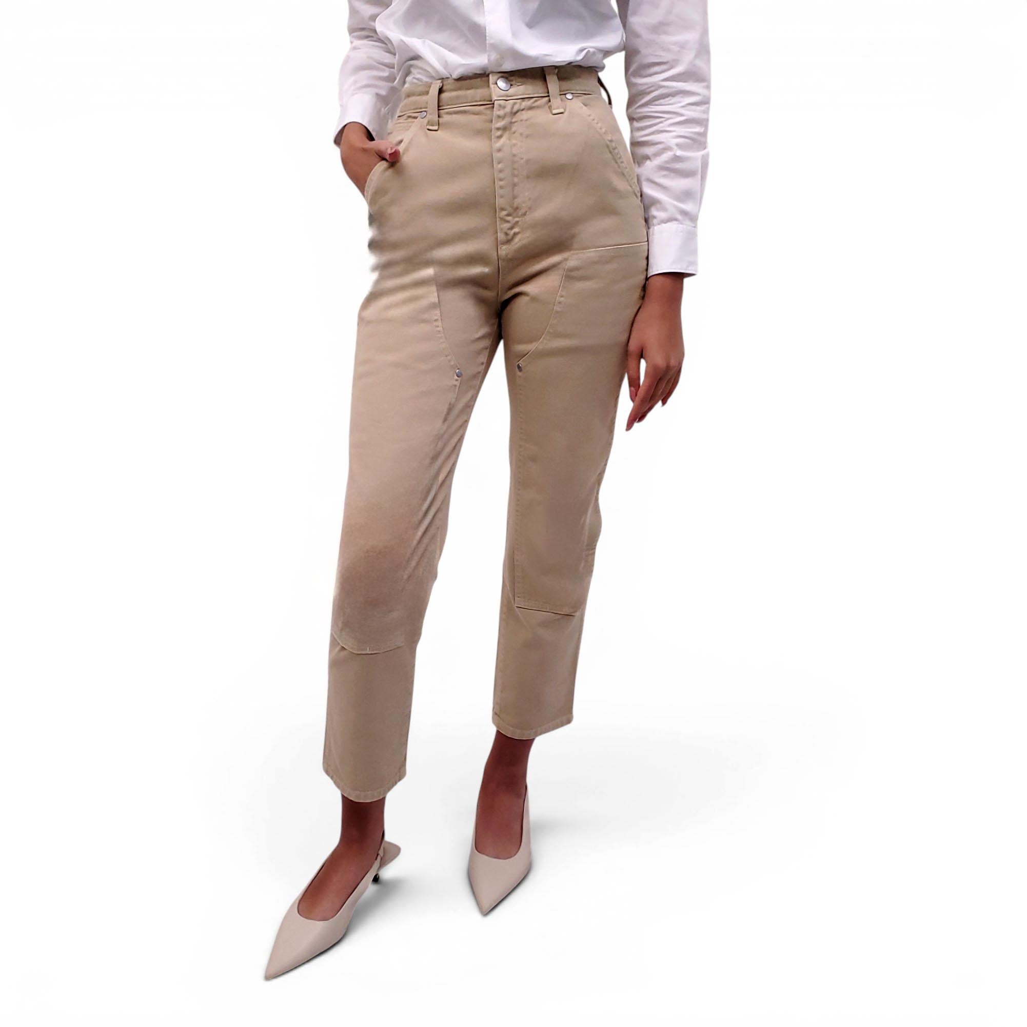 RENGGLI KHAKI SLIM-FIT WORK PANTS - SIZE 24