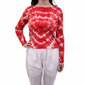 RÉALISATION RED TIE DYE LONG-SLEEVE SHIRT - SIZE S
