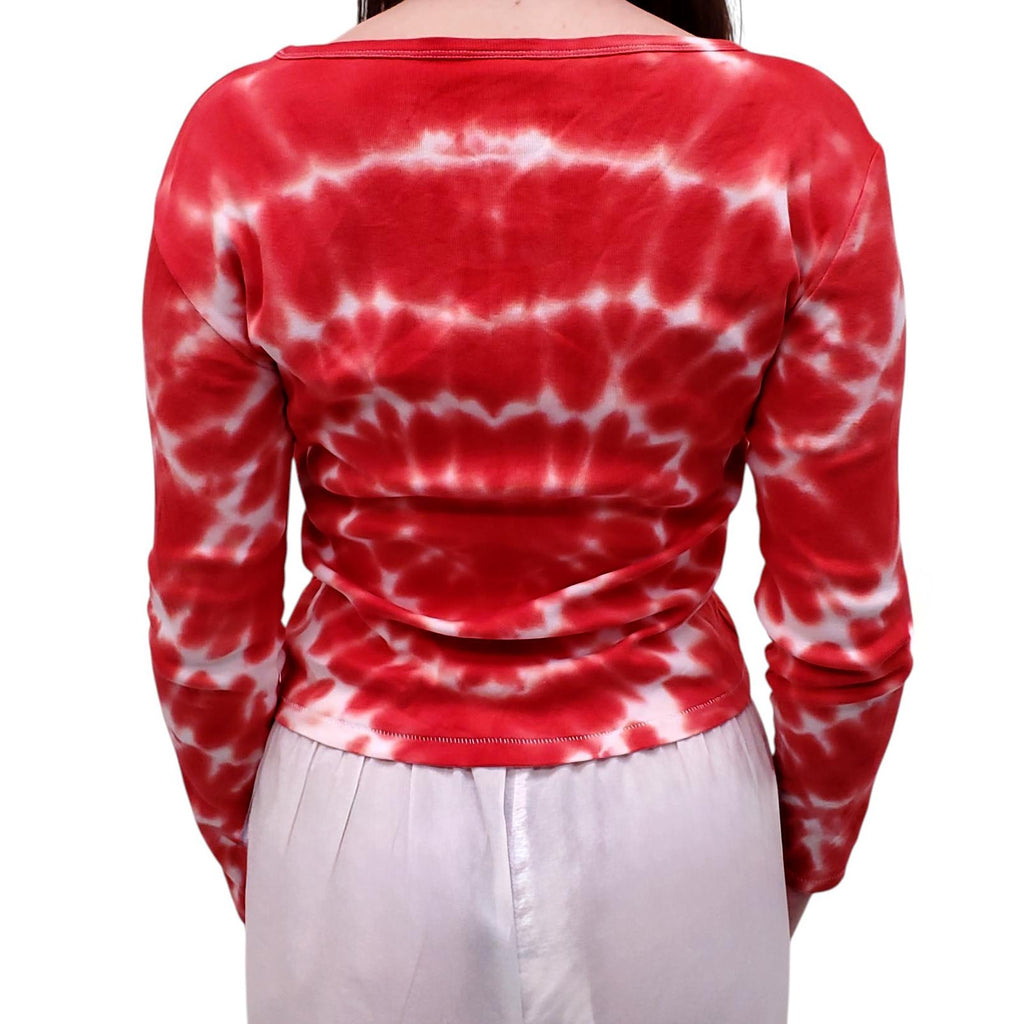 RÉALISATION RED TIE DYE LONG-SLEEVE SHIRT - SIZE S