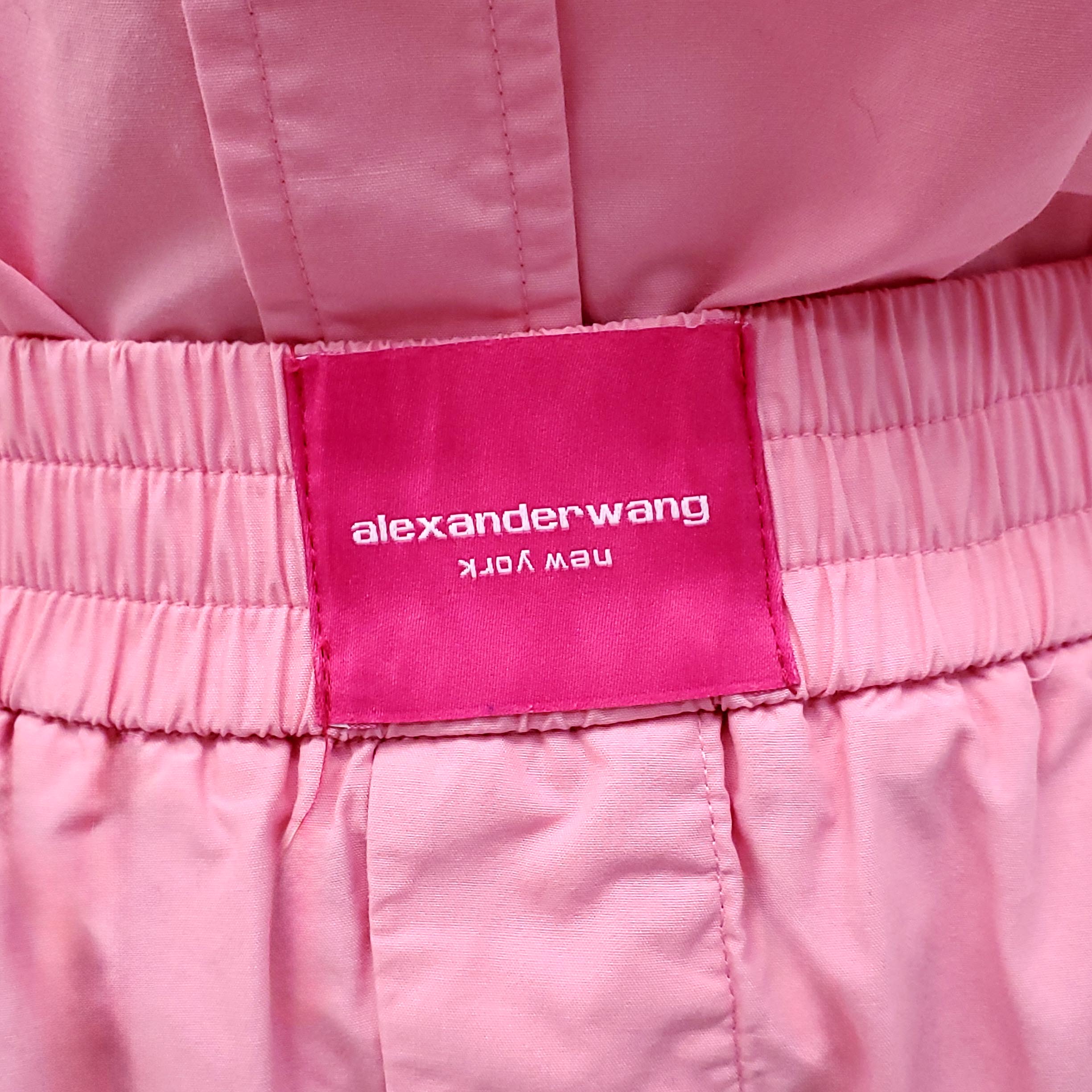 ALEXANDERWANG.T PINK LOGO SHORTS SET - SIZE XS