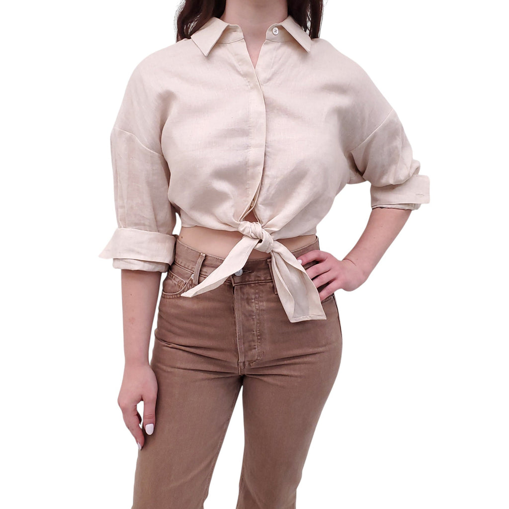 STAUD LINEN BLOUSE - SIZE S