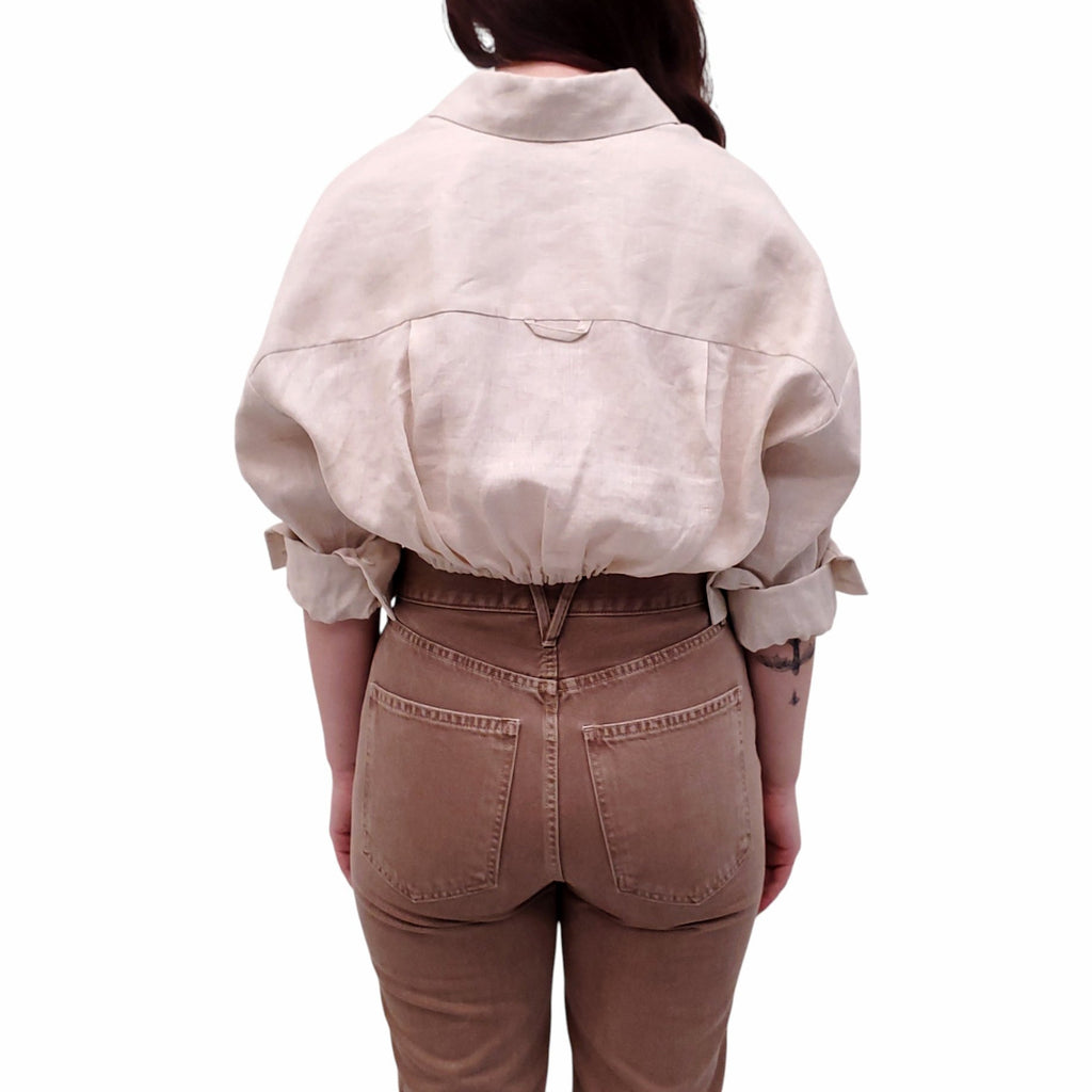 STAUD LINEN BLOUSE - SIZE S