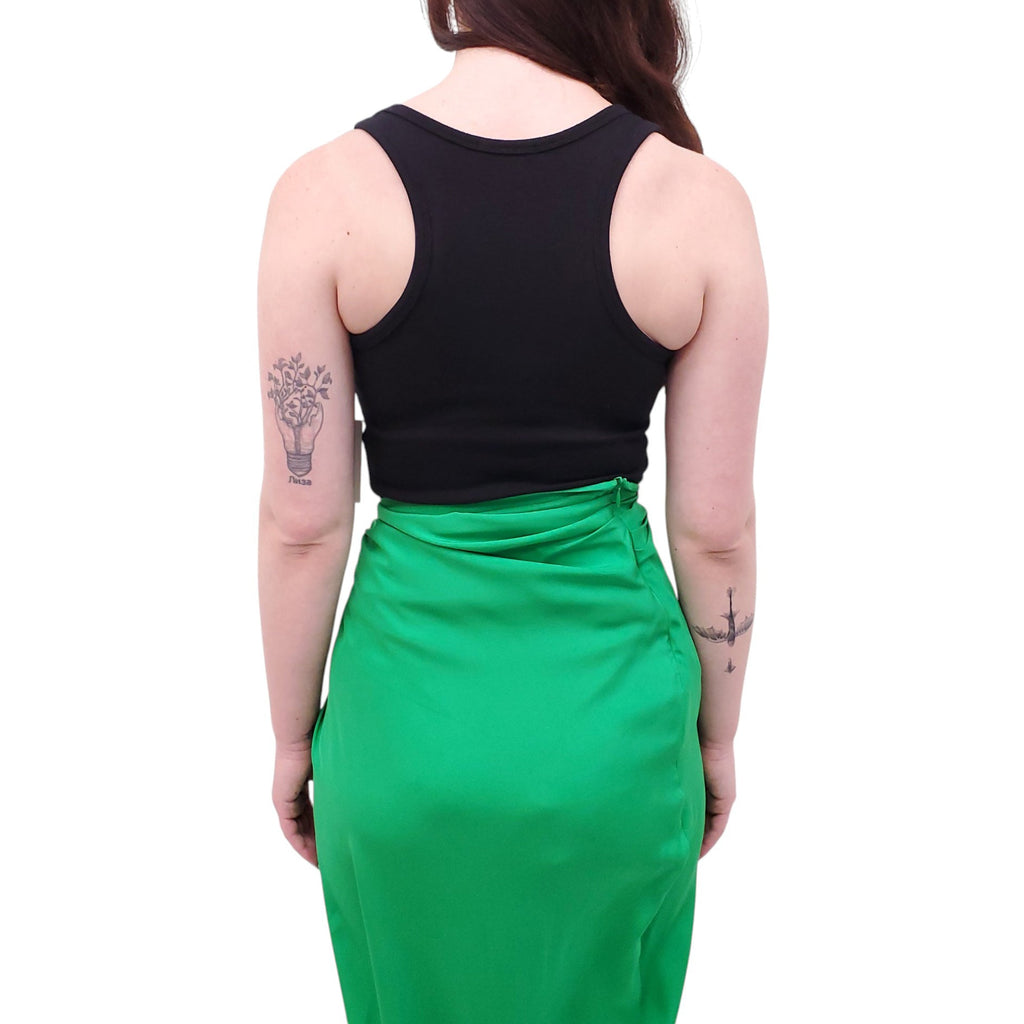 AGOLDE BLACK RIBBED BODYSUIT - SIZE XS