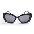 CHANEL BLACK SUNGLASSES WITH CRYSTAL LOGO DETAIL