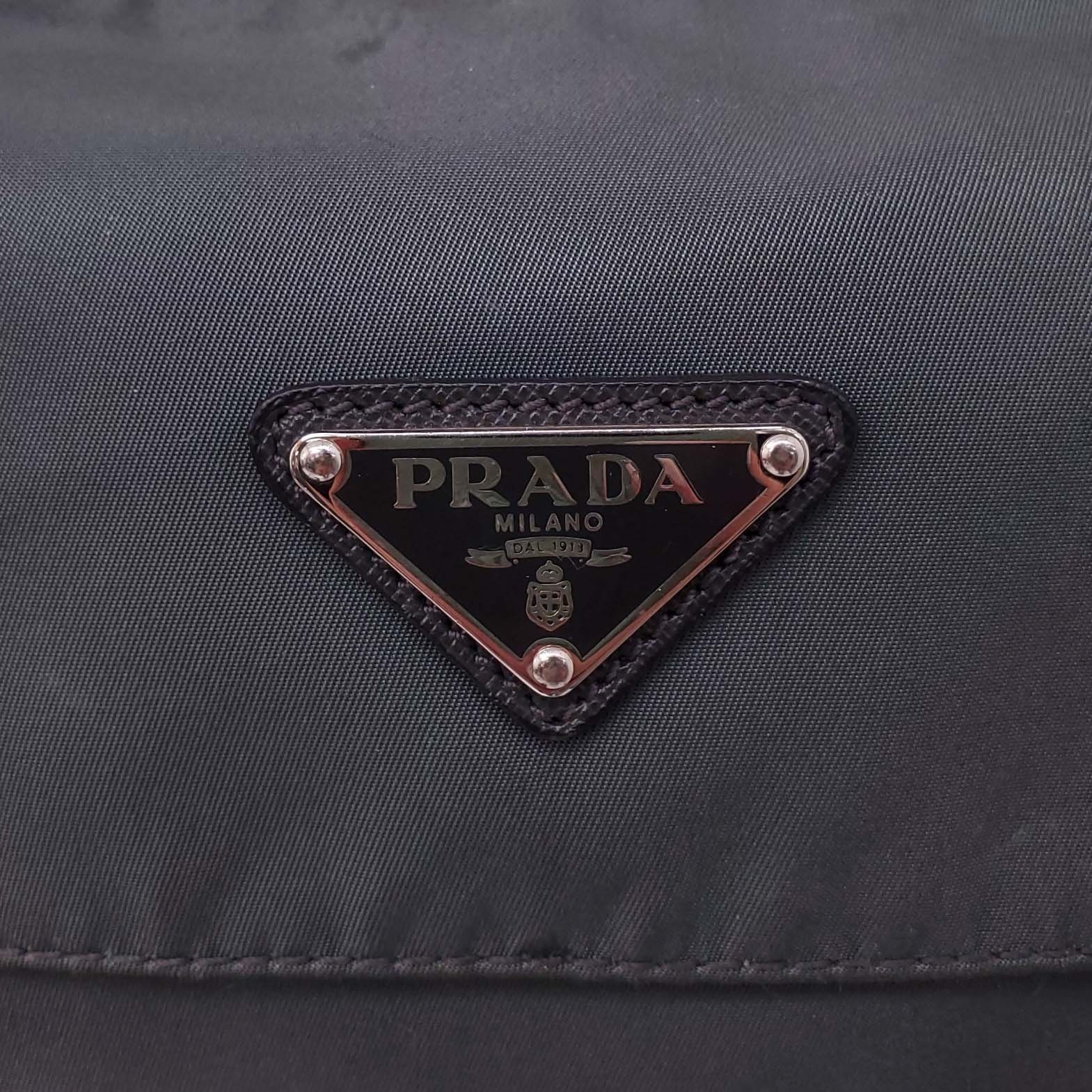 PRADA NYLON GREY CROSSBODY BAG