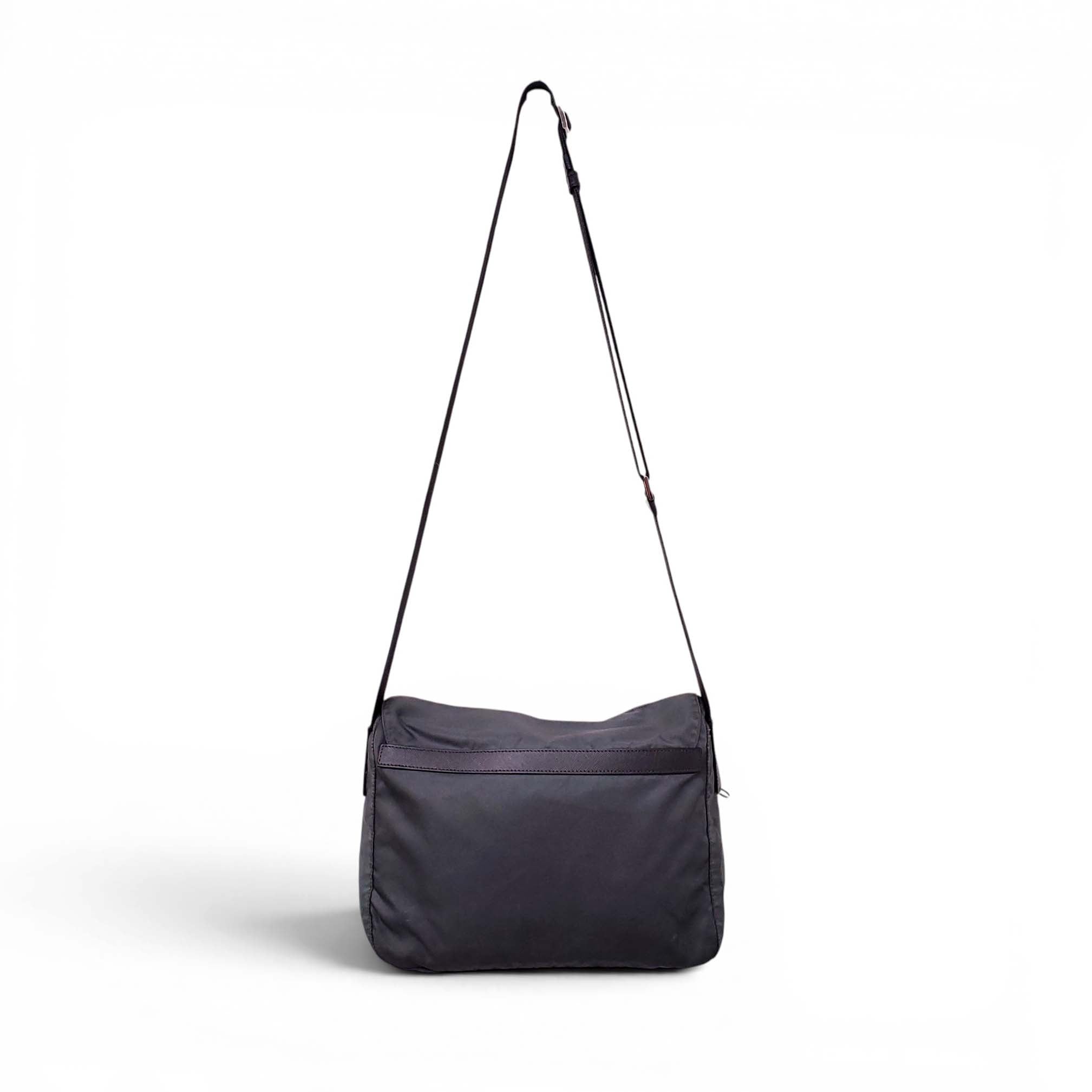 PRADA NYLON GREY CROSSBODY BAG