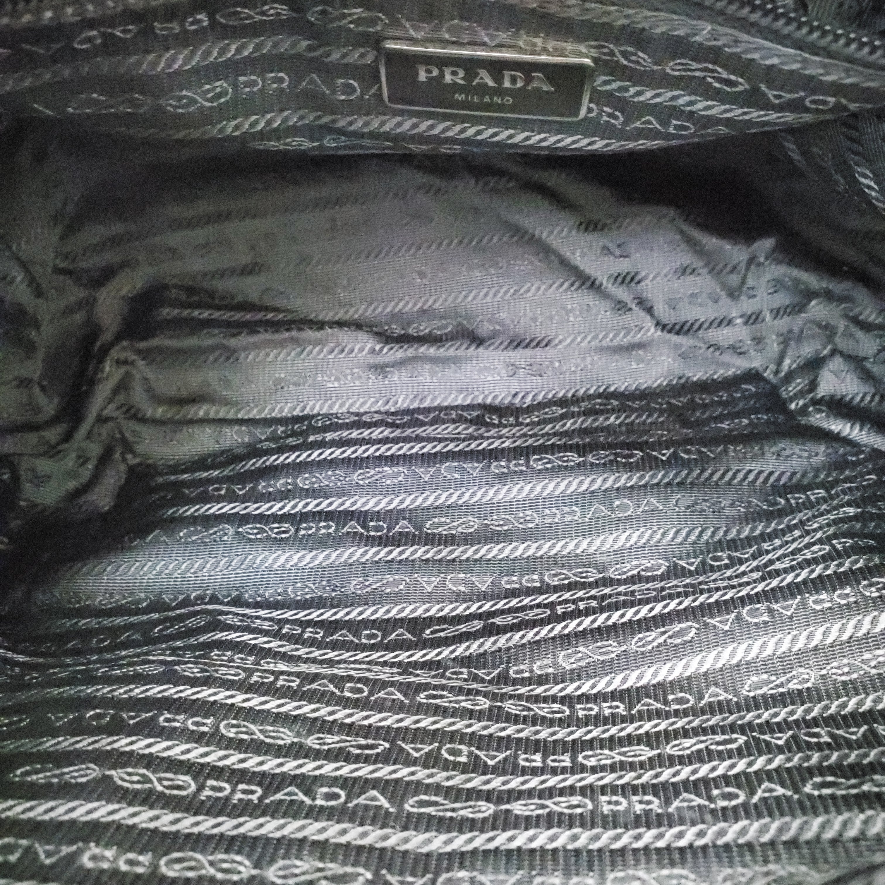 PRADA NYLON GREY CROSSBODY BAG