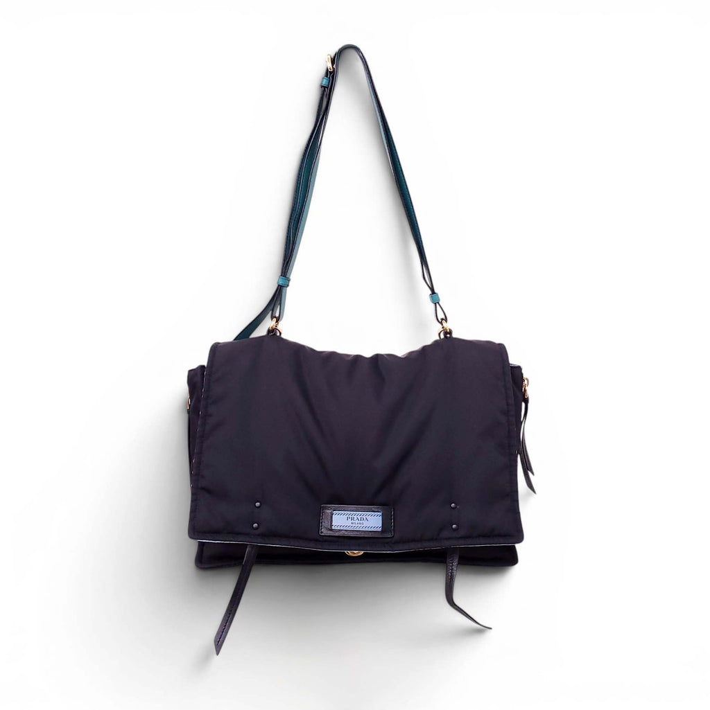 PRADA TESSUTO ETIQUETTE MESSENGER BAG