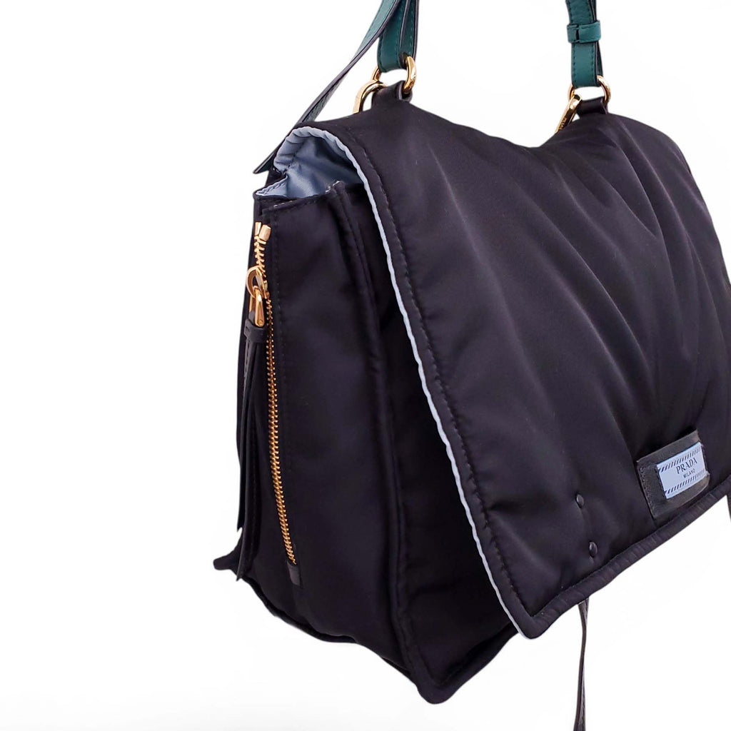 PRADA TESSUTO ETIQUETTE MESSENGER BAG
