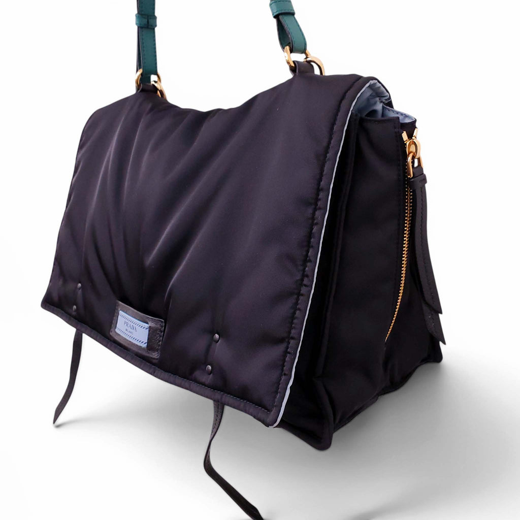 PRADA TESSUTO ETIQUETTE MESSENGER BAG
