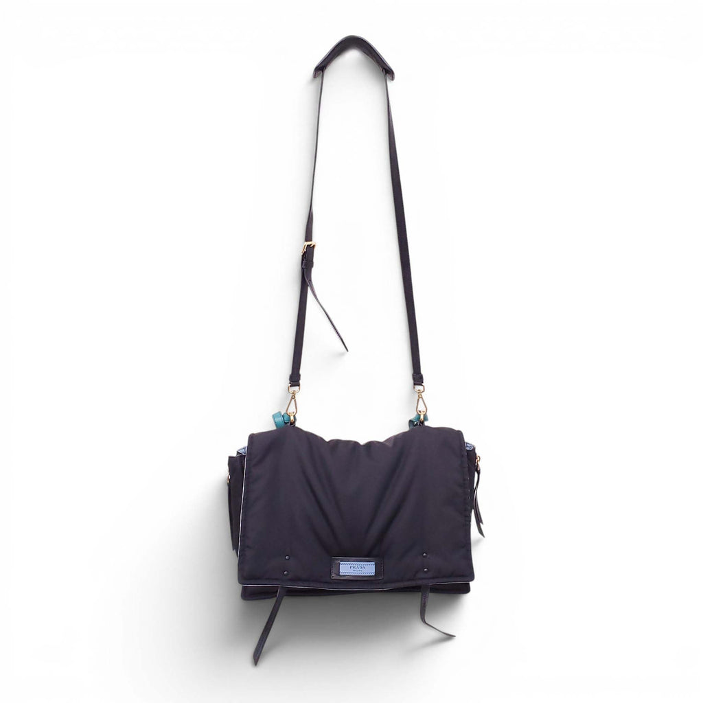 PRADA TESSUTO ETIQUETTE MESSENGER BAG